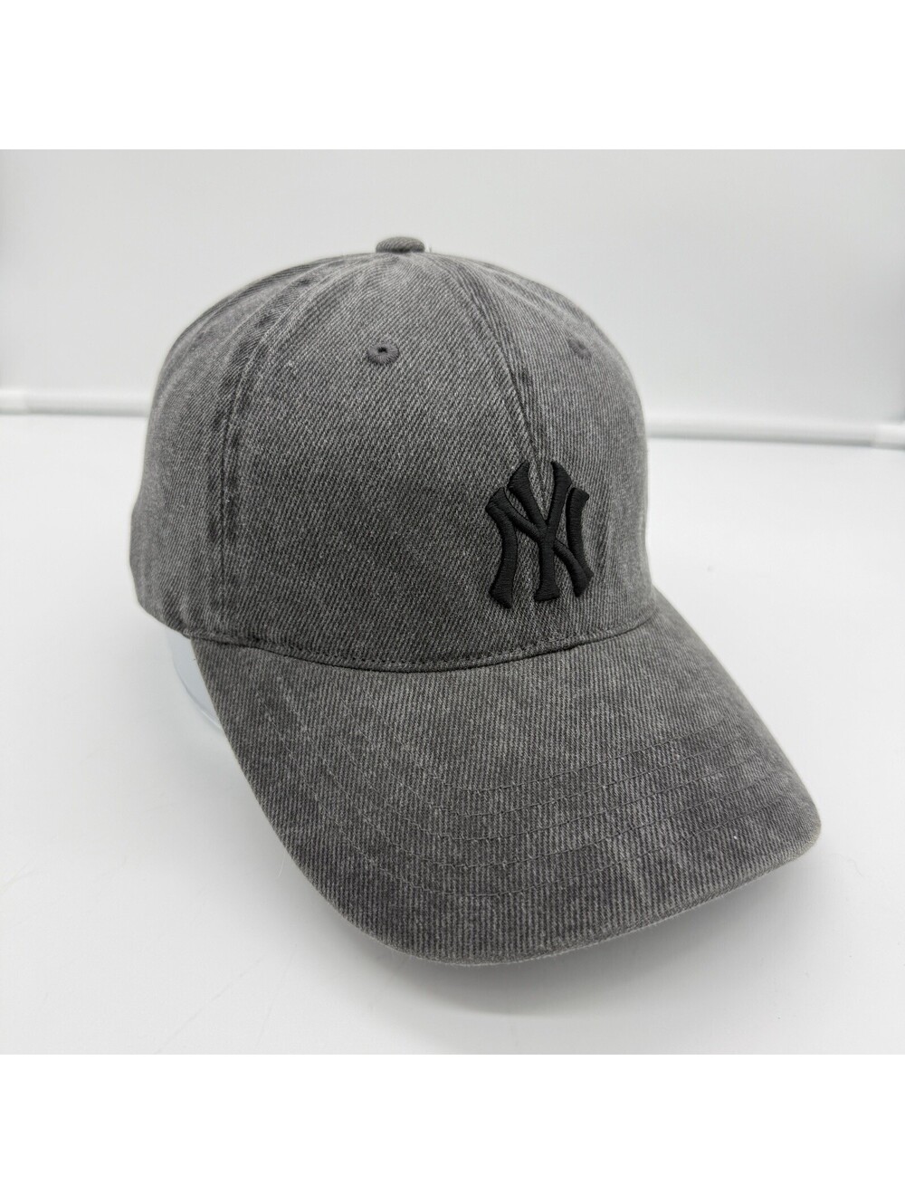 MLB Major League Baseball New York Yankee Gray Washed Cap Hat Korea Version OSFA